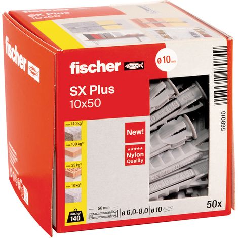 Fischer - Spreizdübel SX Plus 10 x 50  Packung 50 Stück - 568010