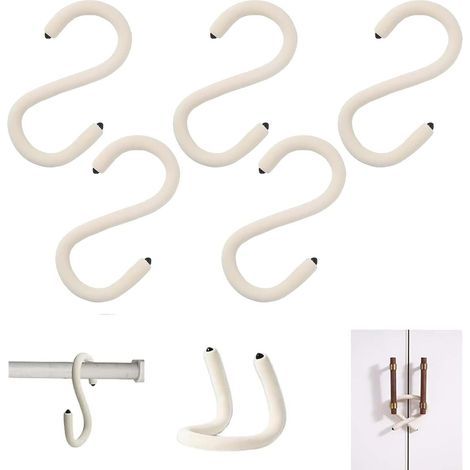 Flexible S-Haken zum Aufhängen von Gegenständen diese flexiblen S-Haken können in Garagen, Schränken, Pflanzenständern und Rattanständern verwendet werden (5er-Packung).