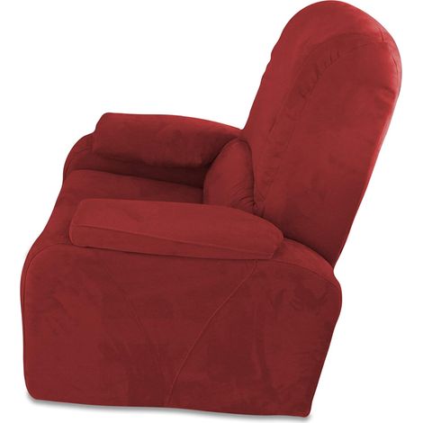 Baldiflex Poltrona Relax Alzapersona Elettrica a Motore Reclinabile con Telecomando e Rivestita in Tessuto Rosso (1/5)