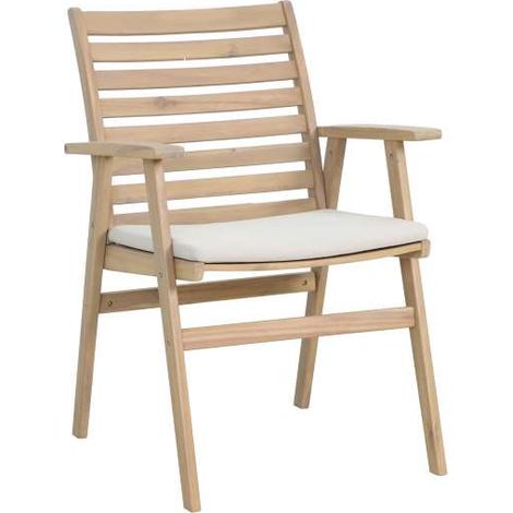 Sedia Eloise in acacia con cuscino