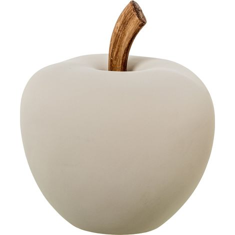 Figura Decorativa Mela in Ceramica 40cm Beige Peraga Home
