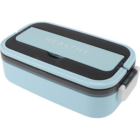 Bento-Lunchbox aus Edelstahl 316, 700 ml, auslaufsicher, mikrowellengeeignet, für Schule oder Büro, himmelblau (1/5)