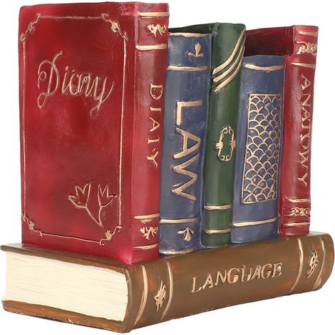Ce porte-stylo en forme de livre possède deux compartiments, un style rétro, et est robuste et multifonctionnel, ce qui en fait un choix idéal pour un bureau à domicile ou un café. (1/5)