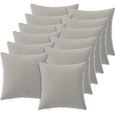 Federa 12 pz HEERLEN Grigio 50 x 50 cm Poliestere vidaXL (1/5)