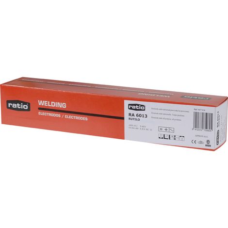 Electrodos de soldadura rutilo Ratio - Ø 2,0x275 mm 392 unidades.