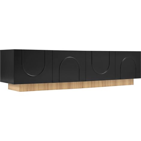 Modernes TV-Lowboard mit 4 Türen und Stauraum 170 x 38 x 42 cm Schwarz (1/5)