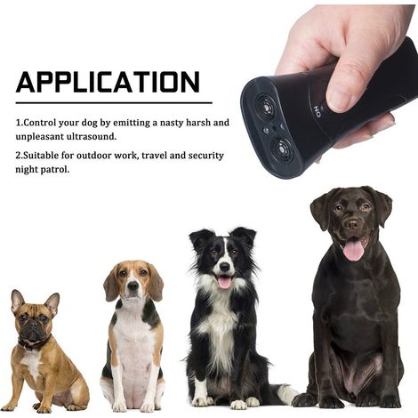 Dispositif d'aboiement de chien, répulsif à ultrasons à double tête pour chien, utilisé pour le poussoir de chien électronique extérieur haute puissance, une pièce (1/3)