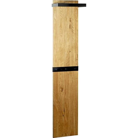 Porte-Manteau Mural "Amazonia" 175cm Chêne & Noir