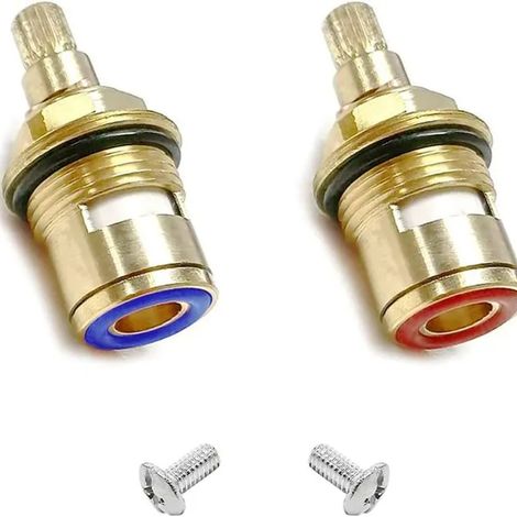 2pcs Tete A Disques Ceramique,Cartouche Ceramique Mitigeur 1/2 Tour Joint Tete de Robinet Ceramique Antidéflagrant Antirouille (1/5)