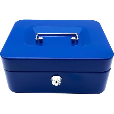 Boîte À Argent - Boîte À Épargne En Métal Avec Fente Et Serrure - Pour Enfants Et Adultes - Bleu - 1 Pièce (1/5)