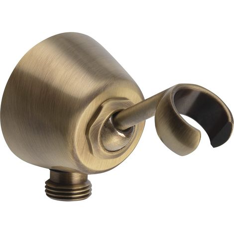 Support de douche réglable avec sortie/raccord, bronze