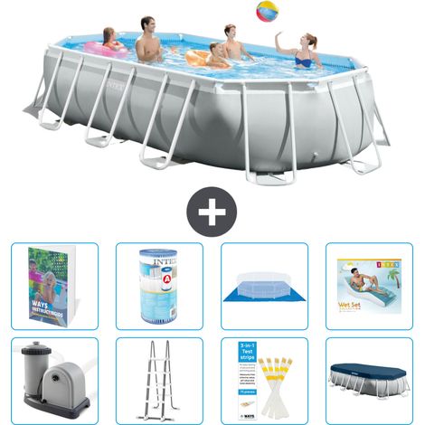 Prism Frame Pool Oval - 503x274x122 cm - 9-teilig S635