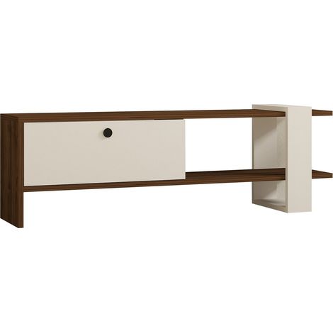 Porta TV in legno "Gaye" - 120 x 25 x 36 cm - Bianco