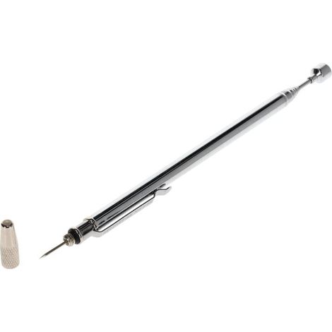 Aimant télescopique, Déployable sur 670 mm, Demi-cônes, Puissance 300 g, Ø de l’aimant : 7,5 mm, Avec pointe à tracer (1/5)