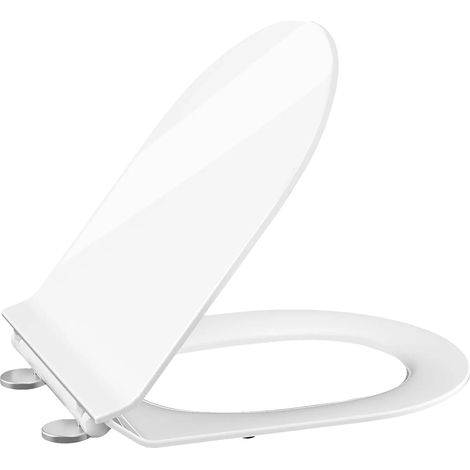 Siège de toilette, mécanisme de fermeture douce, installation facile, Mince (1/2)