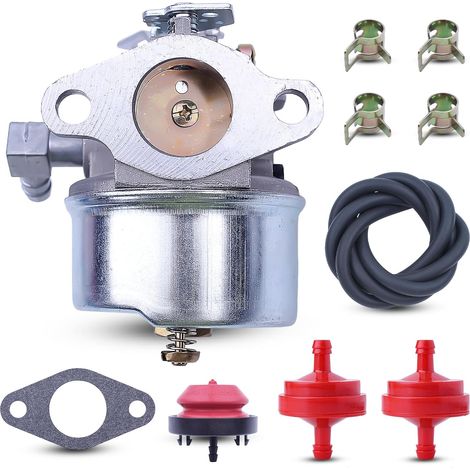 Adefol Snow Blower Carburetor for Tecumseh 640298 Kit with Fuel Filter Line for Oregon 50-666 OHSK70 OH195SA Engines 5.5hp 7hp Models Many 2 Stage Snow Blowers 4 Cycle Engines (1/5)