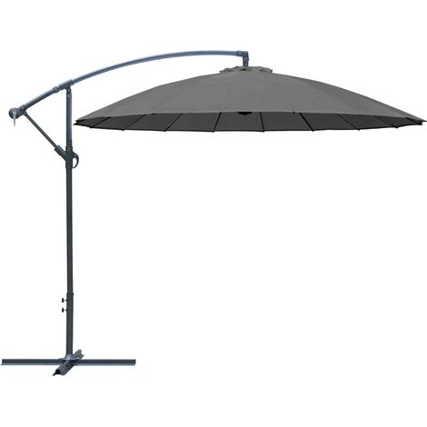 Parasol déporté Pagode 300 cm – Aluminium léger – Toile polyester déperlant – Rotation 360° – Mât 42/48 mm – Proloisirs (1/3)