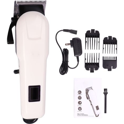 Tondeuse à cheveux électrique avec écran LCD, coupe-cheveux professionnel, prise US 100-240V, tondeuse de coiffure rechargeable (1/5)