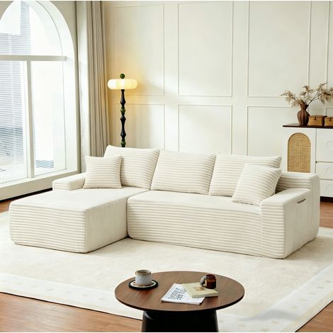 Lit superposé enfant 90 x 200 cm blanc et naturel, escalier de rangement, sans matelas - CHICFURN (1/5)