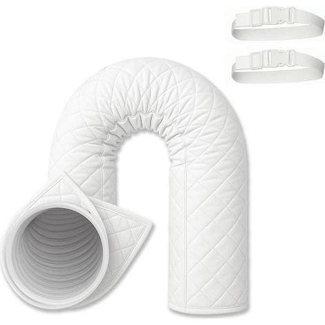 Manchon d'isolation portable de 140 cm de long – Cache-tuyau à économie d'énergie – Barrière thermique réfléchissante pour tuyaux d'échappement – Convient aux tubes de 12,7 à 15 cm (1/5)