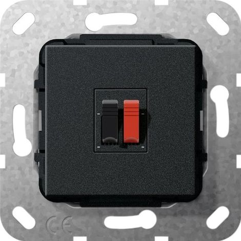 GIRA 569210 RACCORD POUR HAUT-PARLEUR 1 PRISE NOIR MAT