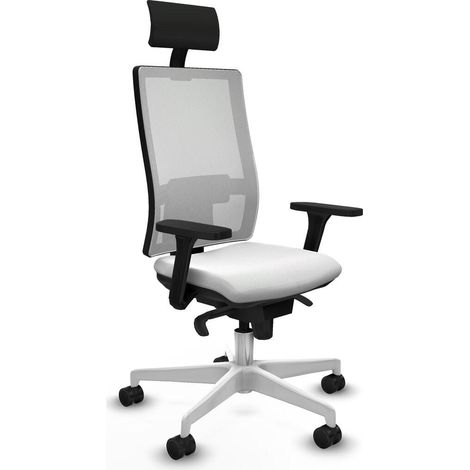 Piqueras y Crespo 3D026N1 Chaise de Bureau Blanc Ergonomique (1/3)