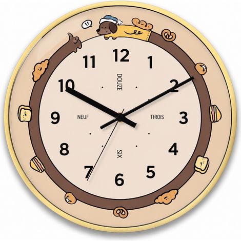 Horloge murale ronde teckel cadre doré aiguilles noires 20 cm DPL1213A dpl1213a 8 20 cm 500 g – Livraison gratuite