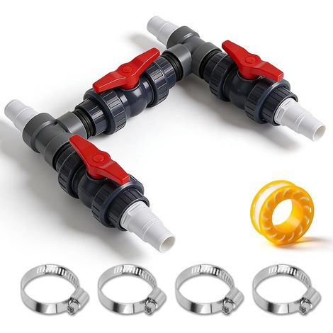 Heat pump connection kit, diameter 50 mm, adapter for pool heaters with 32 mm and 38 mm hoses, water supply control for regulation of the water (1/5)