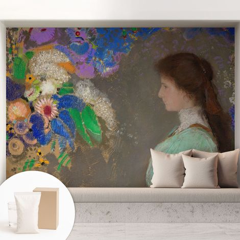 Papier peint intissé décoratif avec motifs pour salon et chambre a motif - Colle incluse gratuite Scène romantique 208x146 cm (1/5)