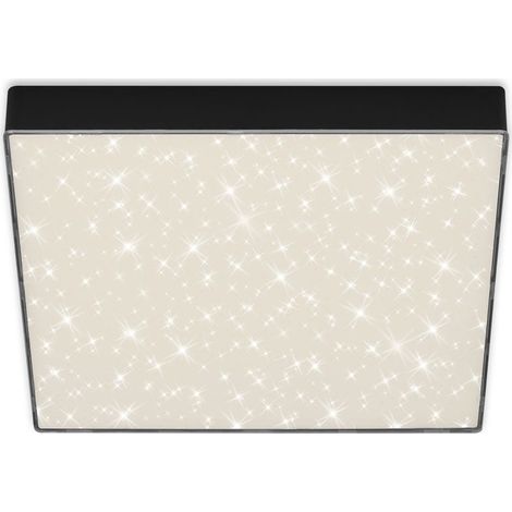 LED Aufbauleuchte IP20 Sternenhimmel 21 W schwarz Metall-Kunststoff Briloner