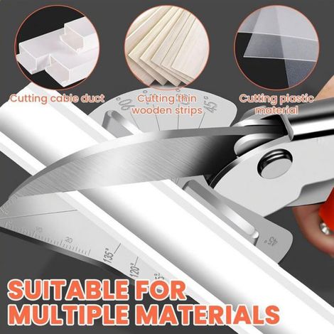 Ciseau à angle variable 45-135° - Orange - Pour PVC, plastique et bois tendre (1/4)