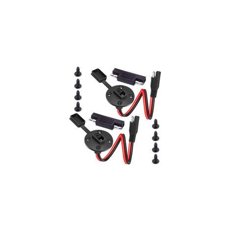 2 Câble Rallonge SAE, Connecteur Étanche, Fil Cuivre 12AWG, Adaptateur Polarité, Pour Panneau Solaire Moto (1/5)