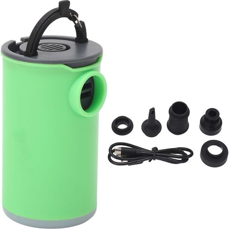 Mini Compresseur à Air Électrique Portable pour Matelas Gonflable, Canapé Gonflable, Lampe de Secours, Sac de Rangement, Pompe à Vide, Batterie Intégrée, Vert -KZQ (1/5)