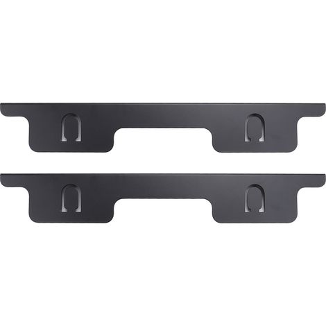 2 paires de baguettes de finition pour comptoir de cuisine en acier inoxydable, 35-70 cm, noires. (1/5)