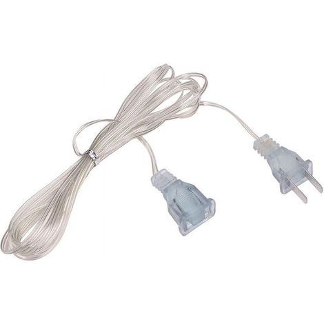 Cable D'Extension Transparent - 3 M - Pour Guirlandes Lumineuses De Noël - Intérieur Et Extérieur - 1 Pièce (1/5)