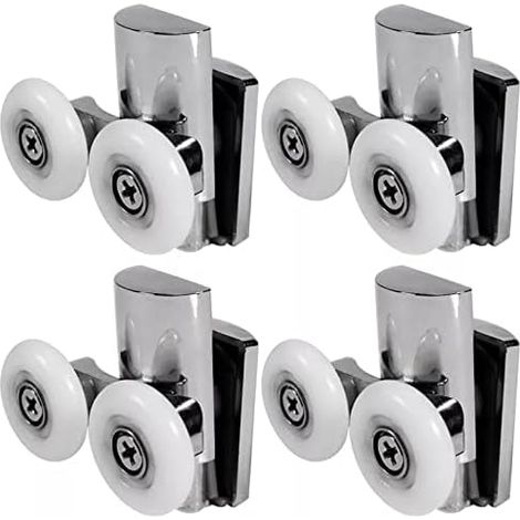 Rulli per porta doccia Jalleria, ruote per porta doccia da 23 mm, superiori o inferiori, rulli per porta doccia scorrevoli per porta in vetro della cabina del bagno (1/5)