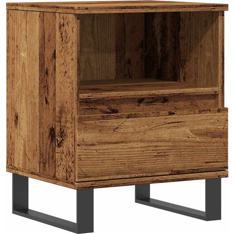 Maison Exclusive - Nachttisch Altholz-Optik 40x35x50 cm Holzwerks
