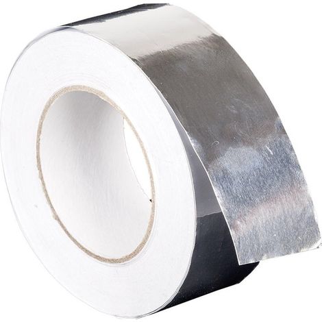 Trade Shop - SET 6-TEILIGE ROLLEN ALUMINIUM-VERPACKUNGSKLEBEBAND SILBER SICHERHEIT -