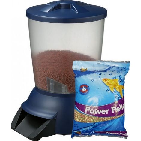 Distributeur de nourriture bassin de jardin. + 1 sac de granulés Simple et efficace