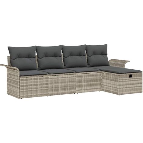 Maison Exclusive - Conjunto de sofá de jardín 5 uds. Poliratán (1/5)