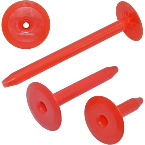 Pack of 100-50mm Ø x 65mm Recess Stem - Warm Flat Roof Deck Insulation Retaining Washers For Use With Reduced Head 4.8mm Diameter Screws