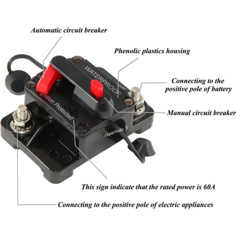 Disjoncteur - 150 A - 12 V à 48 V - IP67 - Pour Véhicule et Équipement Extérieur - Unité (1/5)