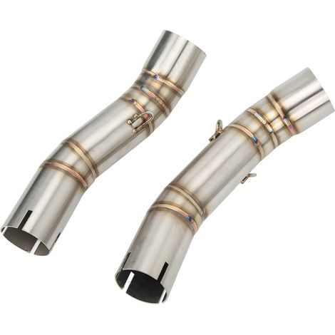 Tube d'Échappement Moto Central en Acier Inoxydable Surface Brillante Remplacement pour YZF‑R1 2004‑2006 (1/5)
