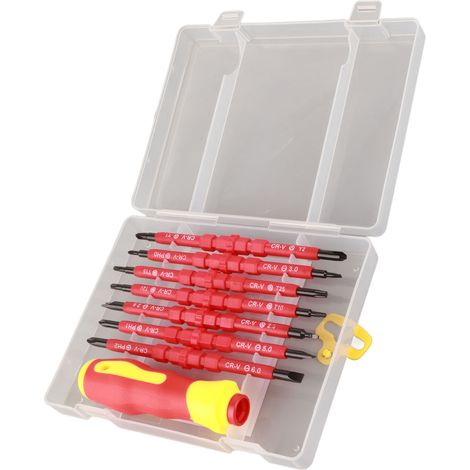 8-teiliges Schraubendreher-Set mit doppelseitigen, isolierten, magnetischen Kreuzschlitzschraubendrehern für Reparatur und Wartung (8-in-1) (1/5)
