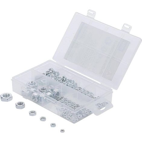 Assortiment d'Écrous M3 à M10 - 150 pcs - Acier, Résistants et Polyvalents - D-Work (1/5)