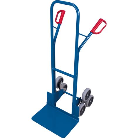 VARIOfit Treppenkarre 200kg Tragkraft mit 2 dreiarmigen Radsternen Maße 620x675x1310mm Anthrazitgrau RAL 7016