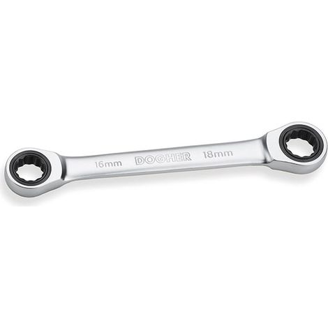 Flacher Umschalt-CrV-Ratschenschlüssel, 6x7 mm  DOGHER 456-06-07