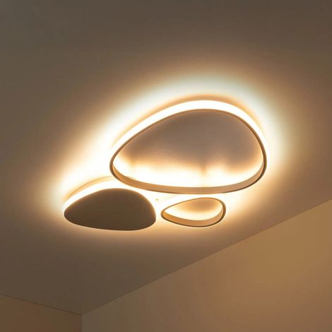 [GEBRAUCHT] B-Ware Lucide Deckenlampe Deckenleuchte Led Lampe Taupe Metall Wohnzimmer Beleucht237