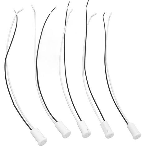 Lot de 5 douilles pour ampoules halogènes, résistantes aux hautes températures, pour ampoules LED G4, avec culot en céramique. (1/5)