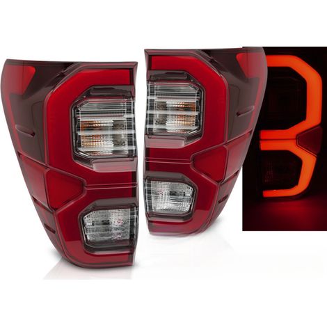 Paire de feux arriere Toyota Hilux de 2016 a 2020 LED BAR Rouge-41475599